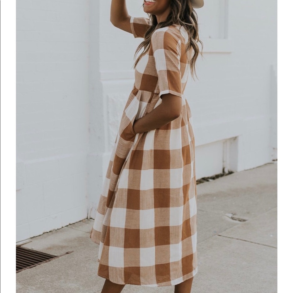 NWT Buffalo Check Nursing Dress - Picture 2 of 10